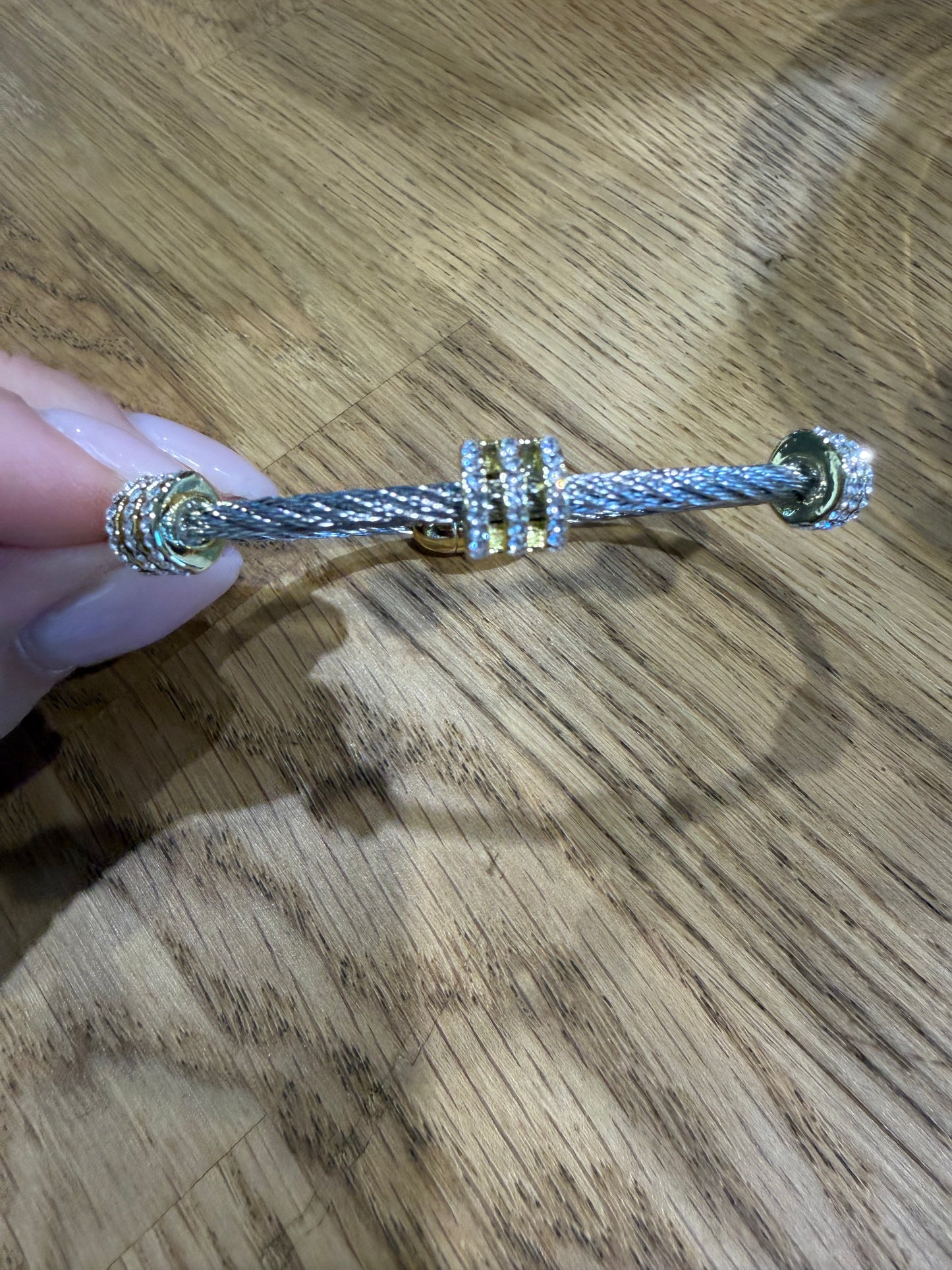 Silver Magnetic Cable Bracelet