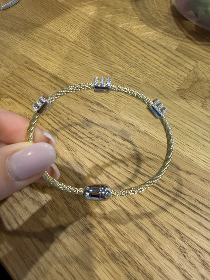 Gold Magnetic Cable Bracelet