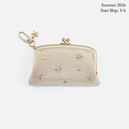 Cheer Frame Pouch in Metallic Leather