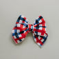 All American Plaid Hair Bow Med Clip