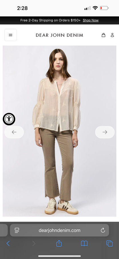 Anna Lisa Cream Blouse