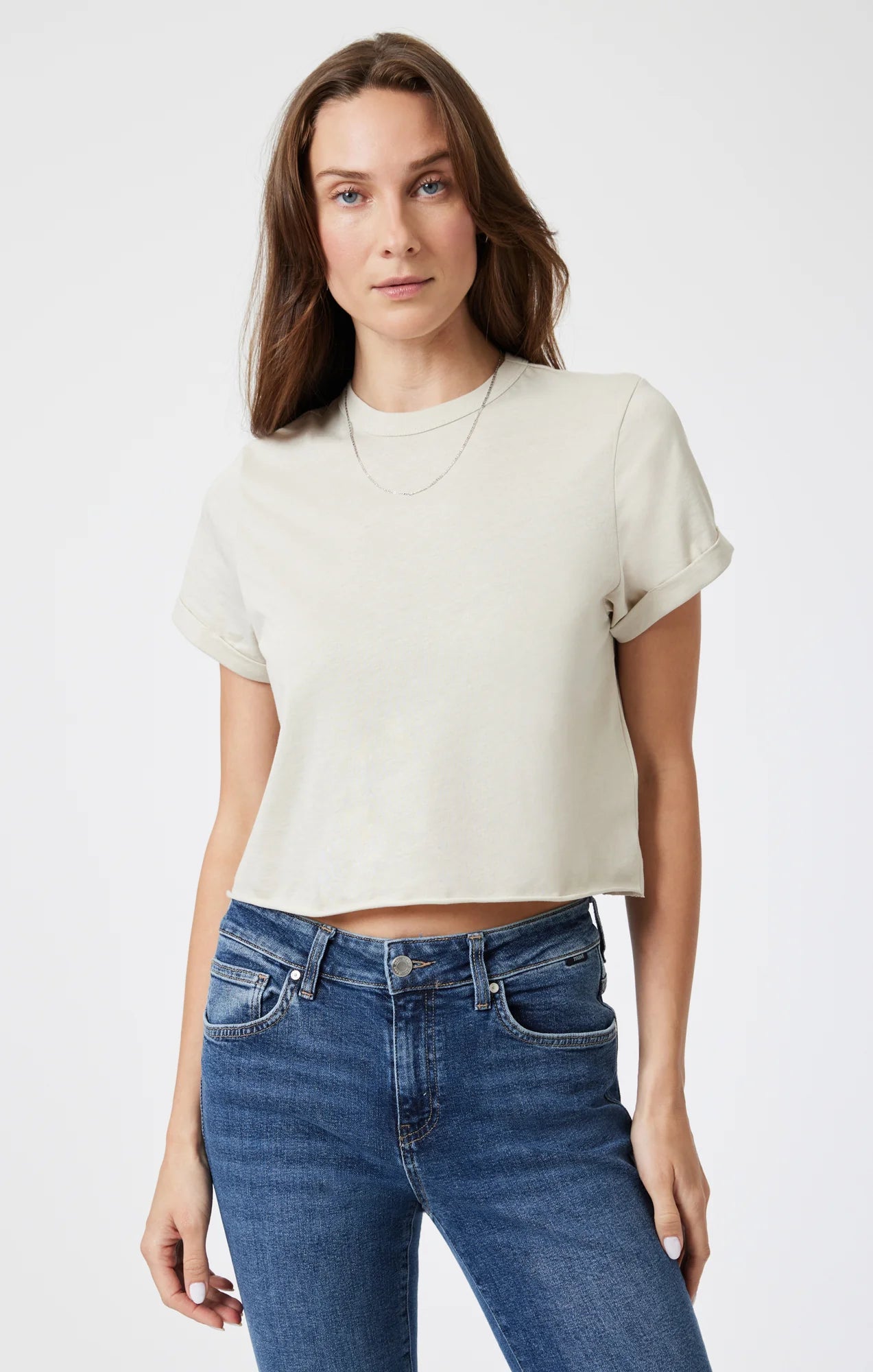 Short sleeve crop T-shirt