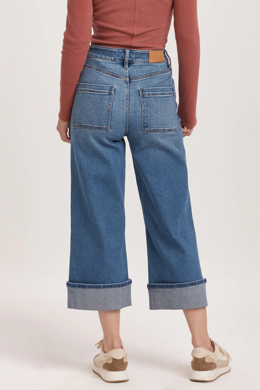 AUDREY SUPER HIGH RISE CROPPED WIDE LEG JEANS