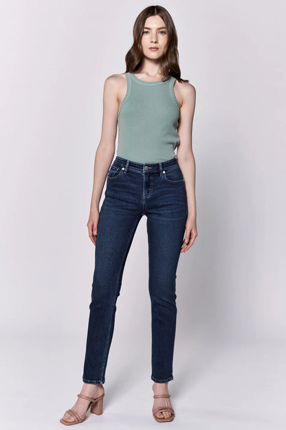 Blaire Mid rise Slim Straight Jeans