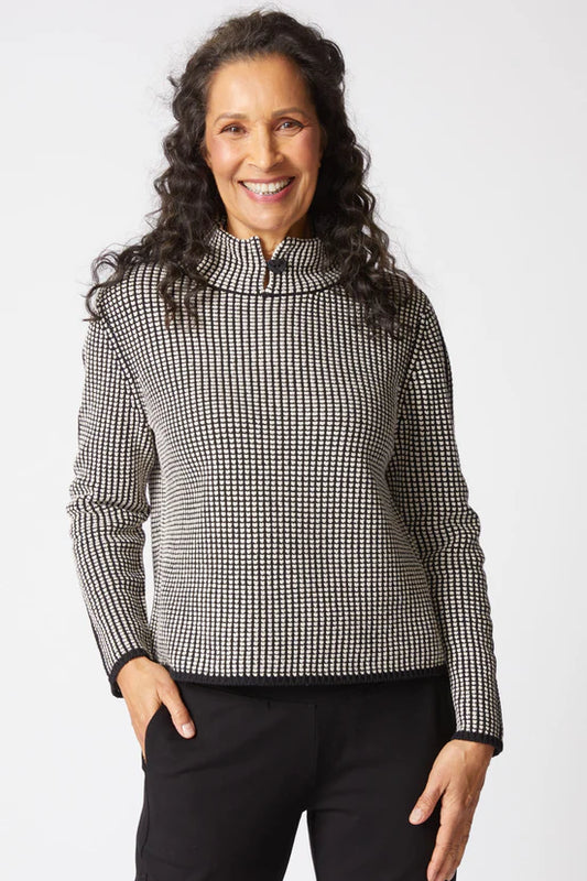 Day and Night Button Collar Sweater