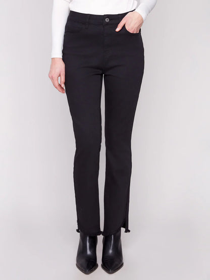 Bootcut Twill Pants Black