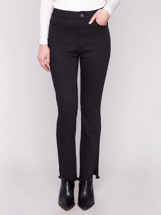 Bootcut Twill Pants Black