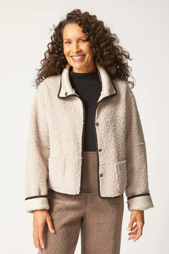 Faux Suede Sherpa Reverisble Jacket