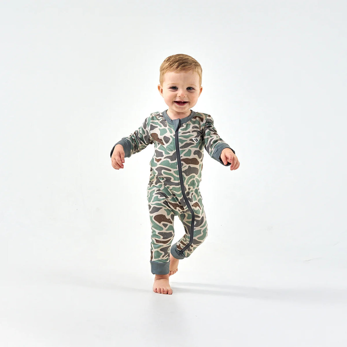 Baby Zip Up - Retro Duck Camo