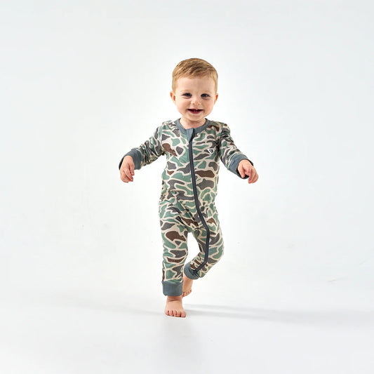 Baby Zip Up - Retro Duck Camo