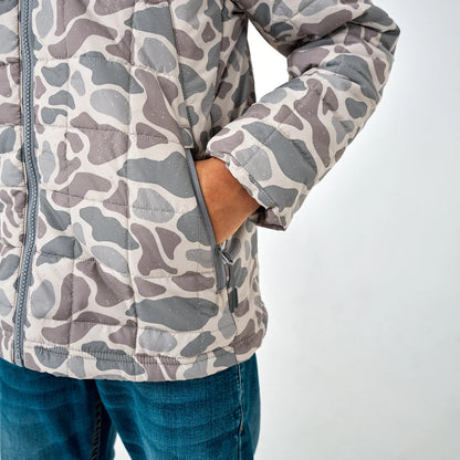 Youth Puffer Jacket - Classic Deer Camo