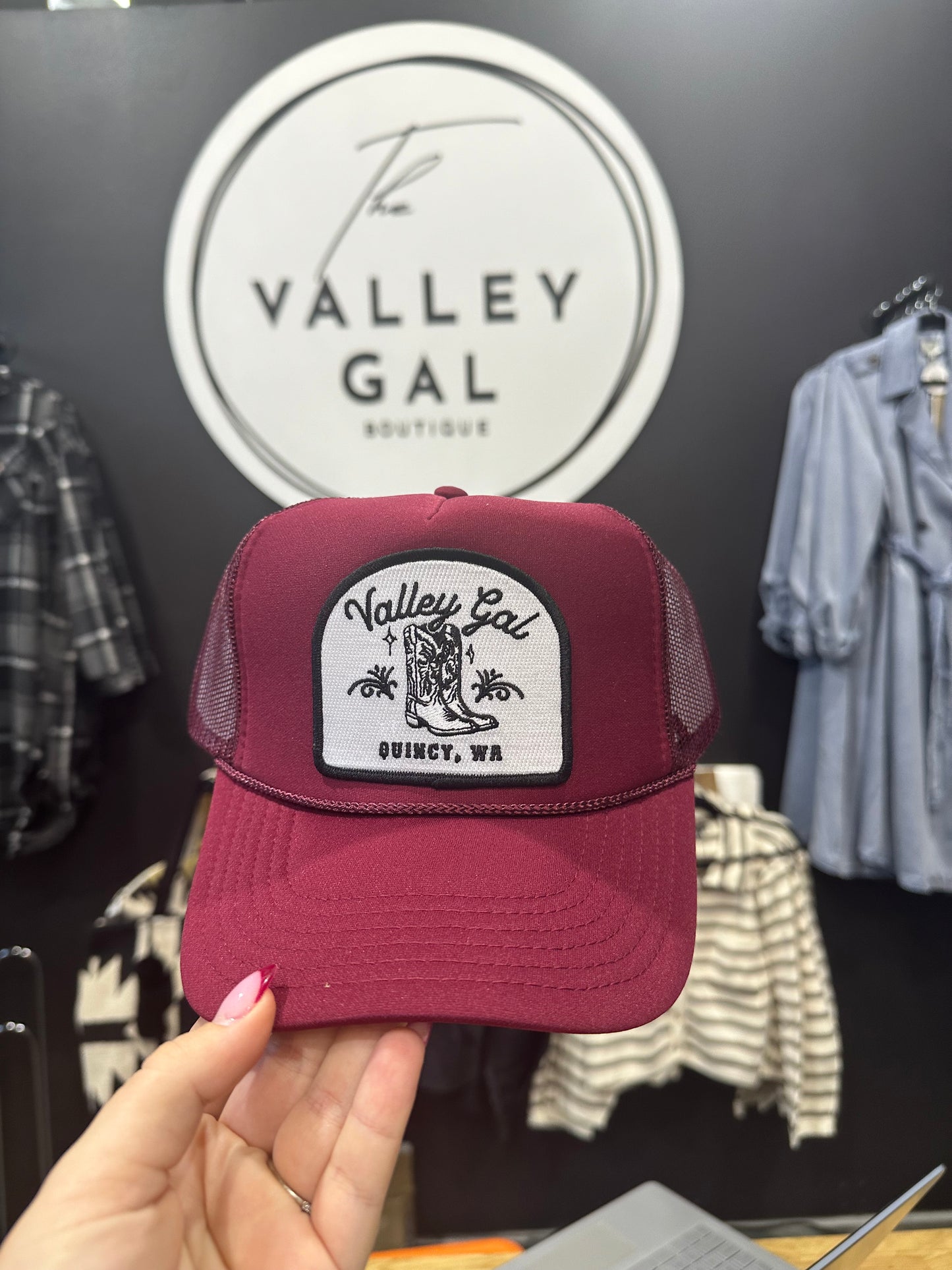 Valley Gal Trucker Maroon