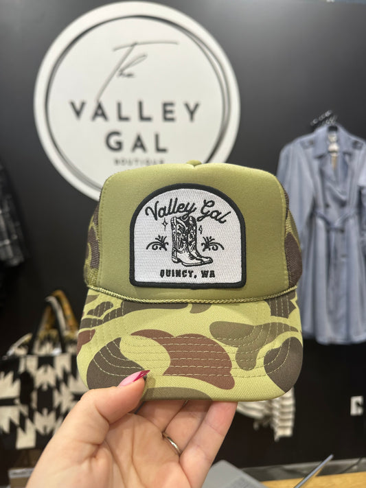 Valley Gal Trucker Green Camo