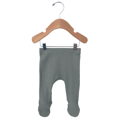 Organic Waffle Kimono & Pant Set, Mountain Green