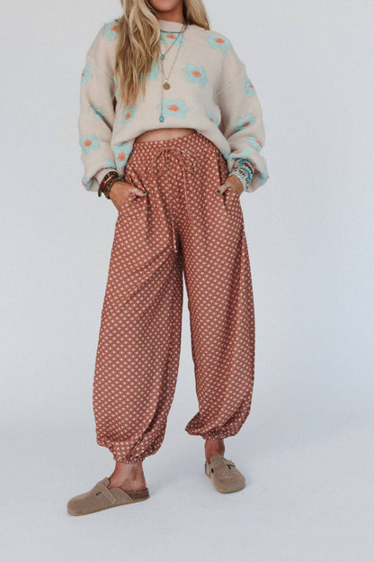 Mystic Mirage Printed Joggers - Ginger