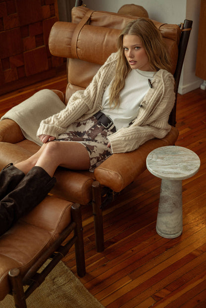 Cow Print Mini Skirt