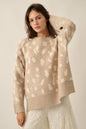 Spotted Jacquard Knit Sweater