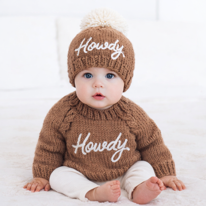 Howdy Sweater Pecan for Baby & Toddler