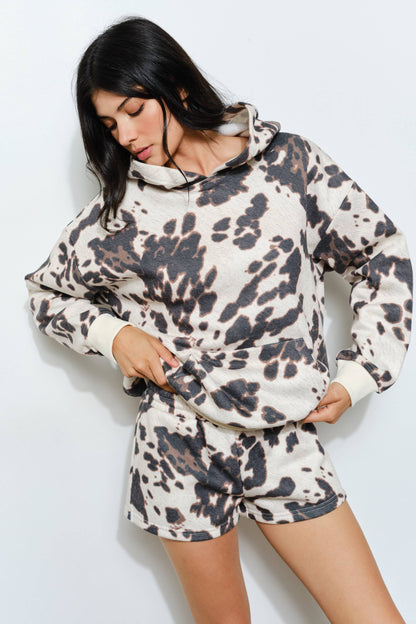 Cow Print Kayla Hoodie