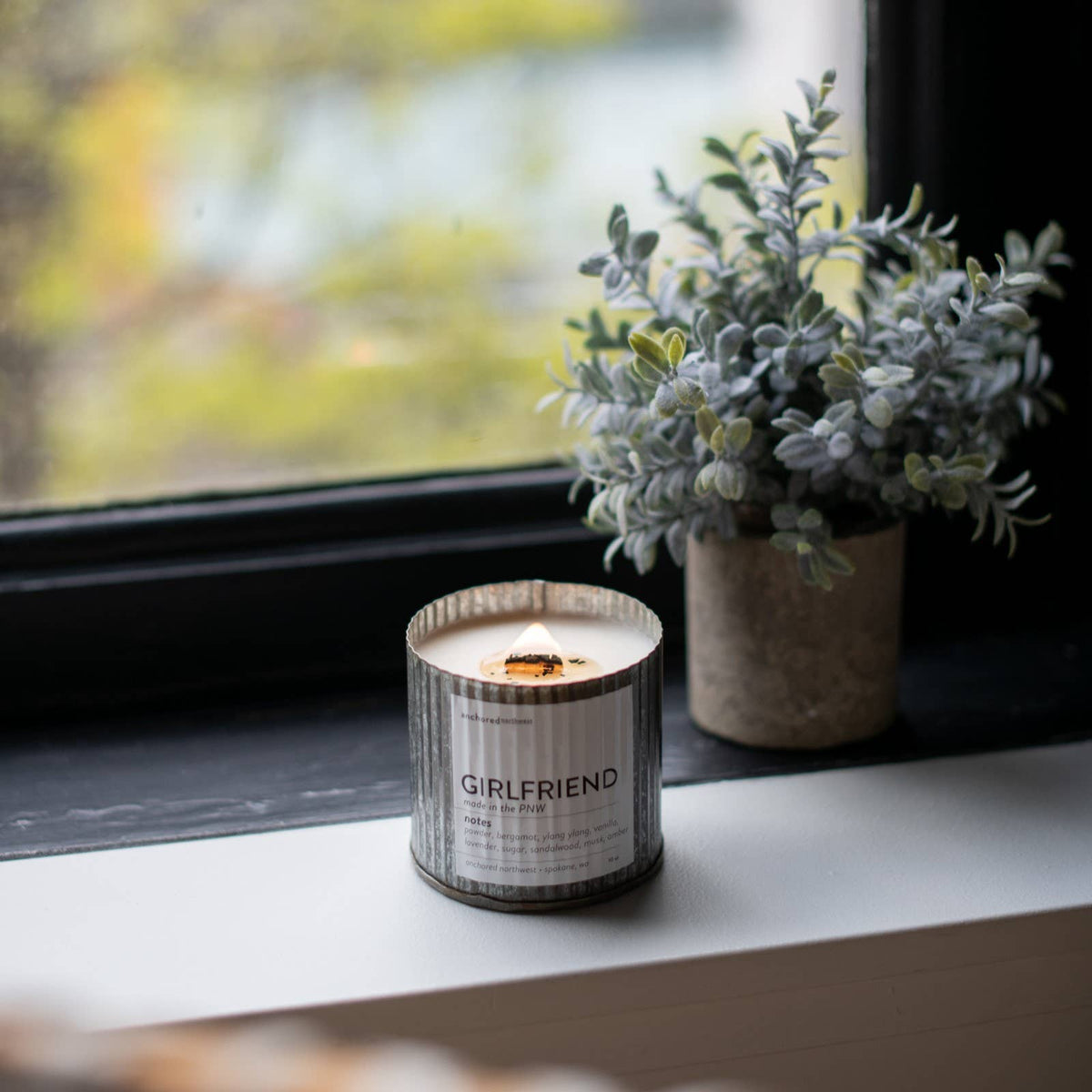 Mountainside Wood Wick Candle, Rustic Farmhouse Decor