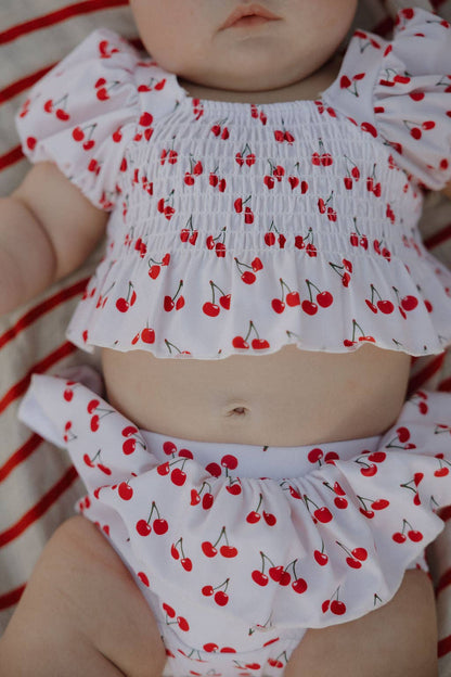 Toddler Two Piece Swimsuit | Sweetheart Cherries