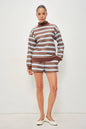 RYLAND STRIPED SWEAT SHORTS (Set Option)