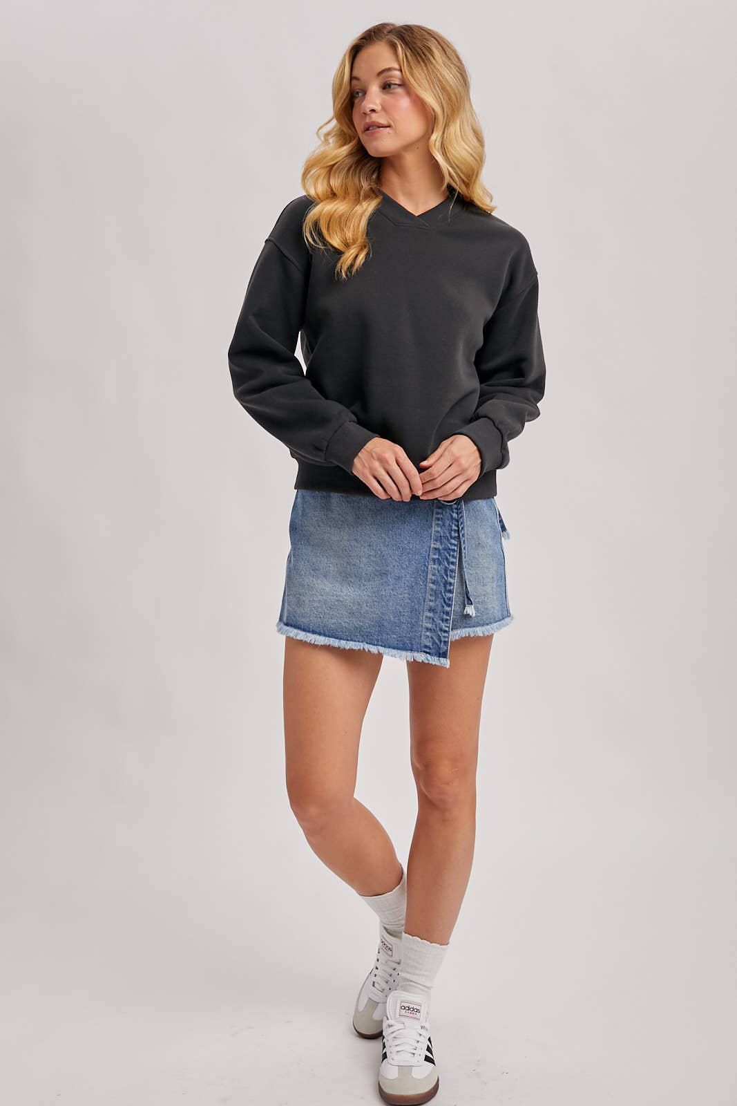 Denim Wrap Skort