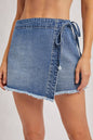 Denim Wrap Skort