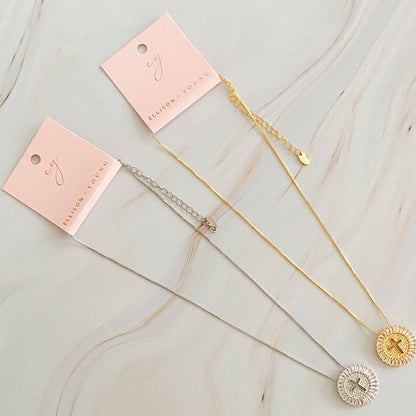Circle Cross Necklace