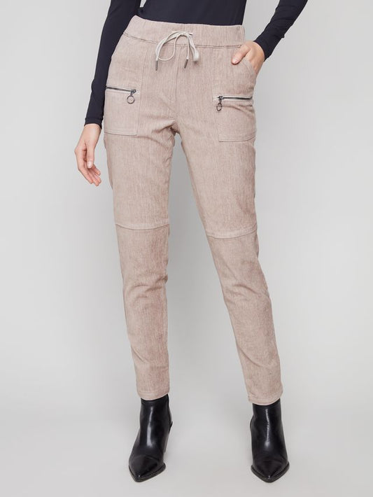 Pull On Cord Pant Almond