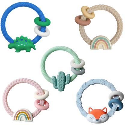 Rattle™ Silicone Teether Rattles Cow