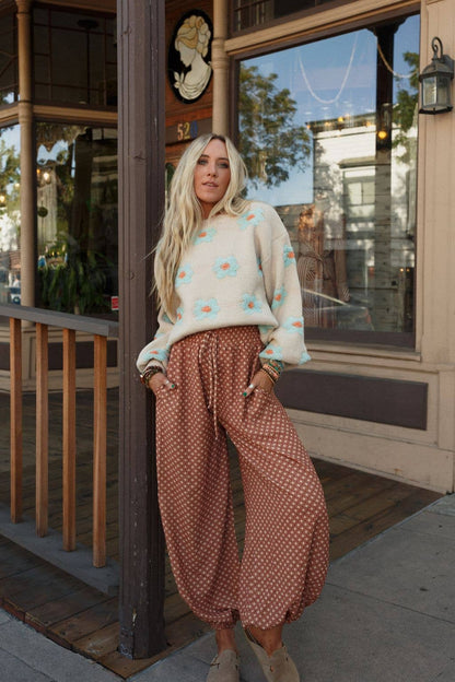 Mystic Mirage Printed Joggers - Ginger