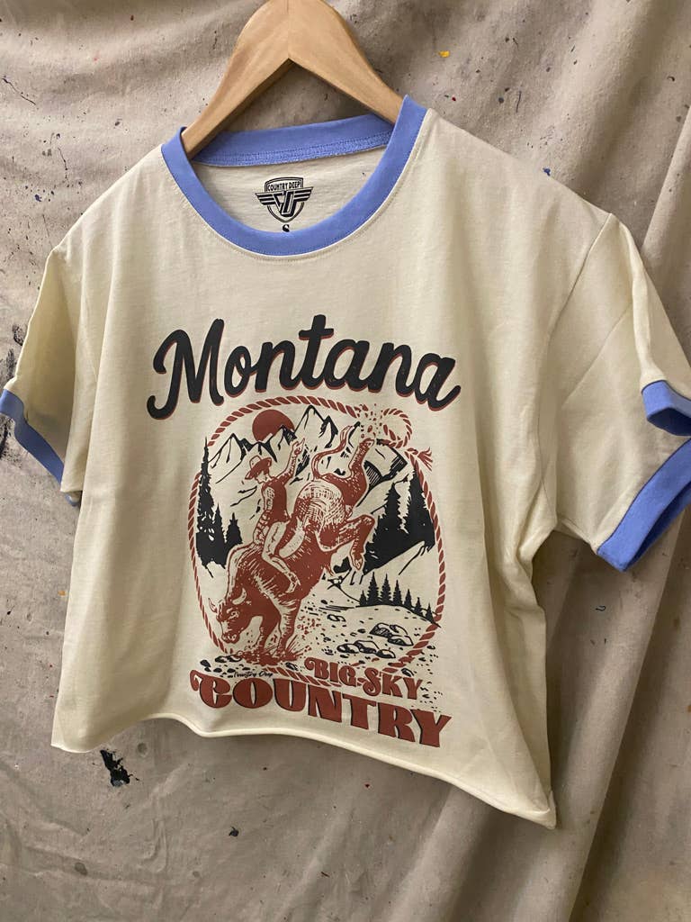 Montana Big Sky Country Crop Tee