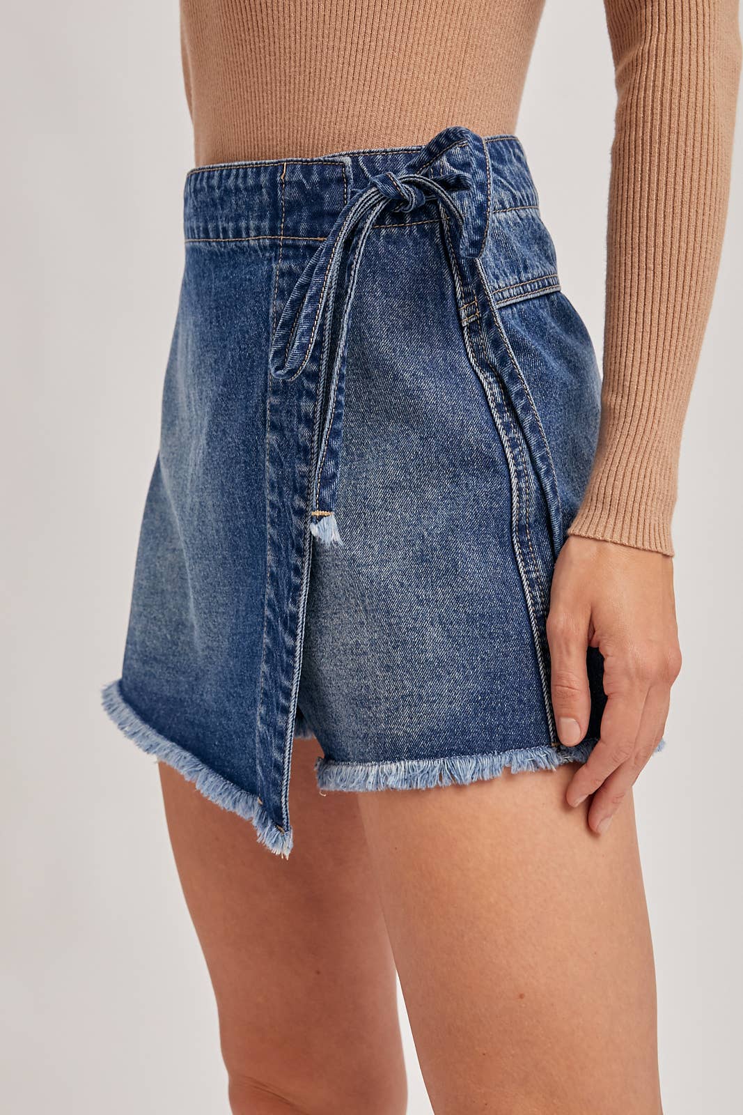 Denim Wrap Skort
