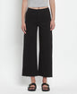 HIGH RISE BLACK CROP WIDE LEG JEANS