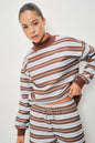 RYLAND MOCK NECK STRIPED FLEECE SWEATSHIRT (Set Option)