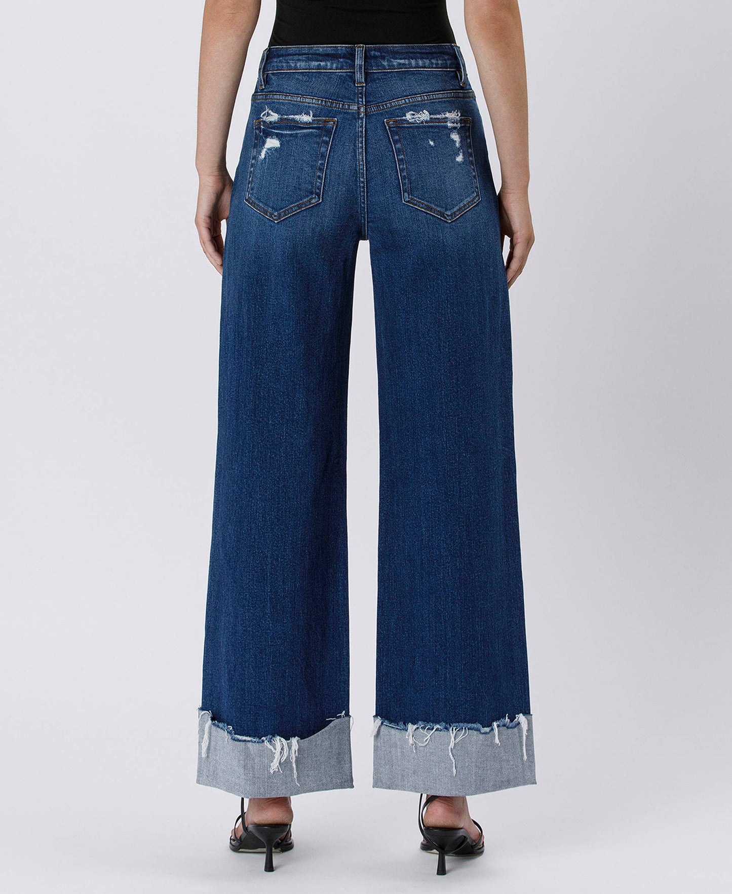 High Rise Cuffed Baggy Jean