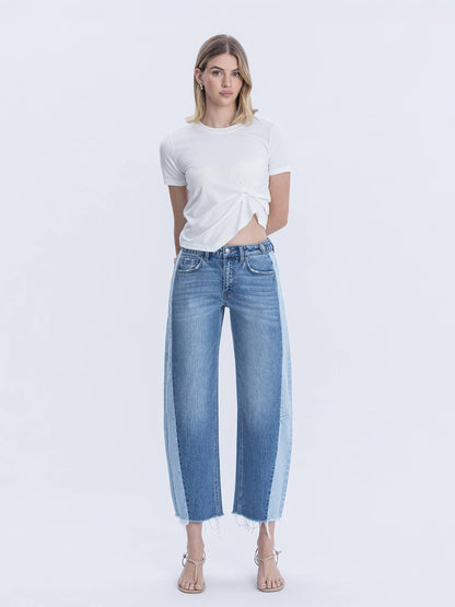 Two Tone Barrel Style Jean