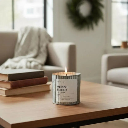 Mountainside Wood Wick Candle, Rustic Farmhouse Decor