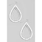 Metallic Layered Tear Dangle Hook Earrings