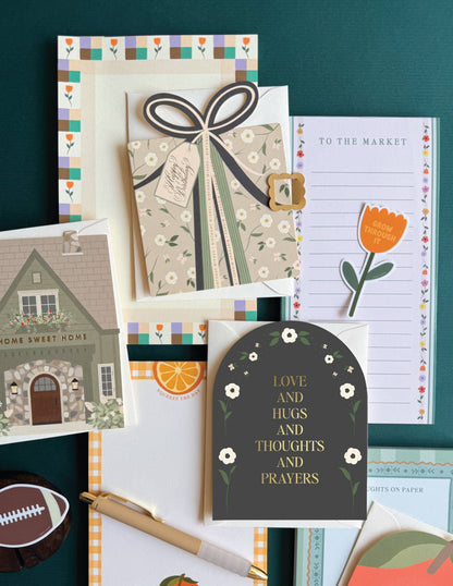Cathy Floral Birthday Gift die-cut folded Greeting Card