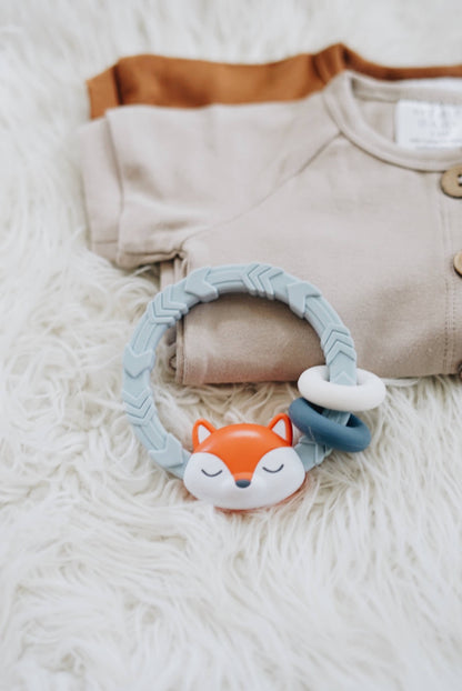 Rattle™ Silicone Teether Rattles Cow