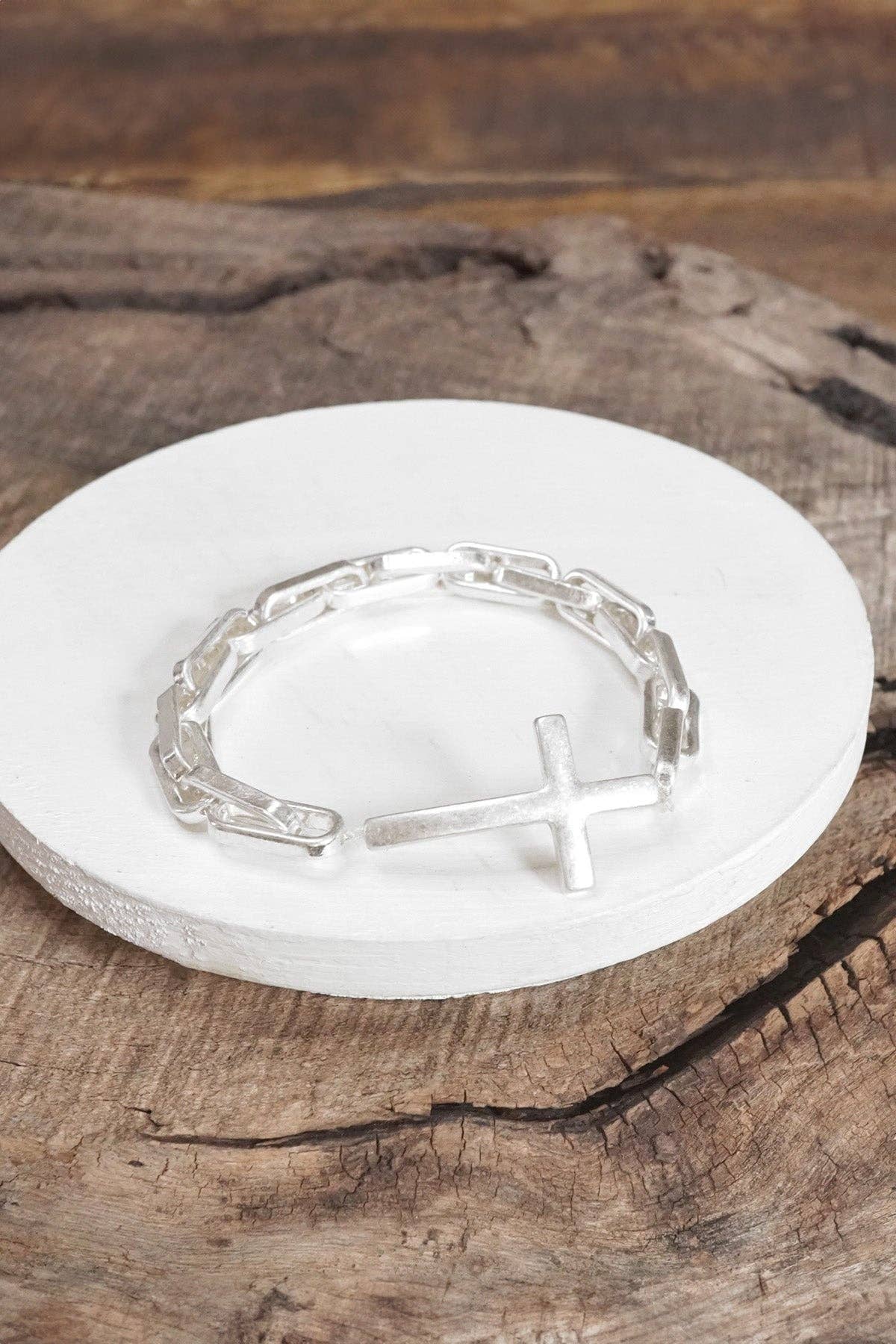 Sideways Cross Bracelet