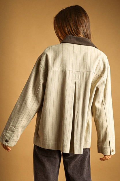 STRIPED PATTERN BARN JACKET