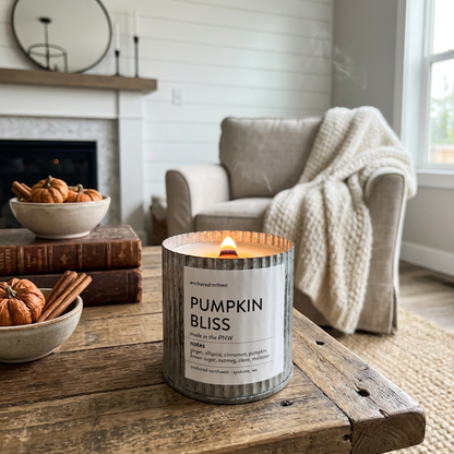 Pumpkin Bliss | Cozy Pumpkin Wood Wick Candle