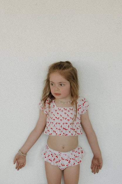 Toddler Two Piece Swimsuit | Sweetheart Cherries