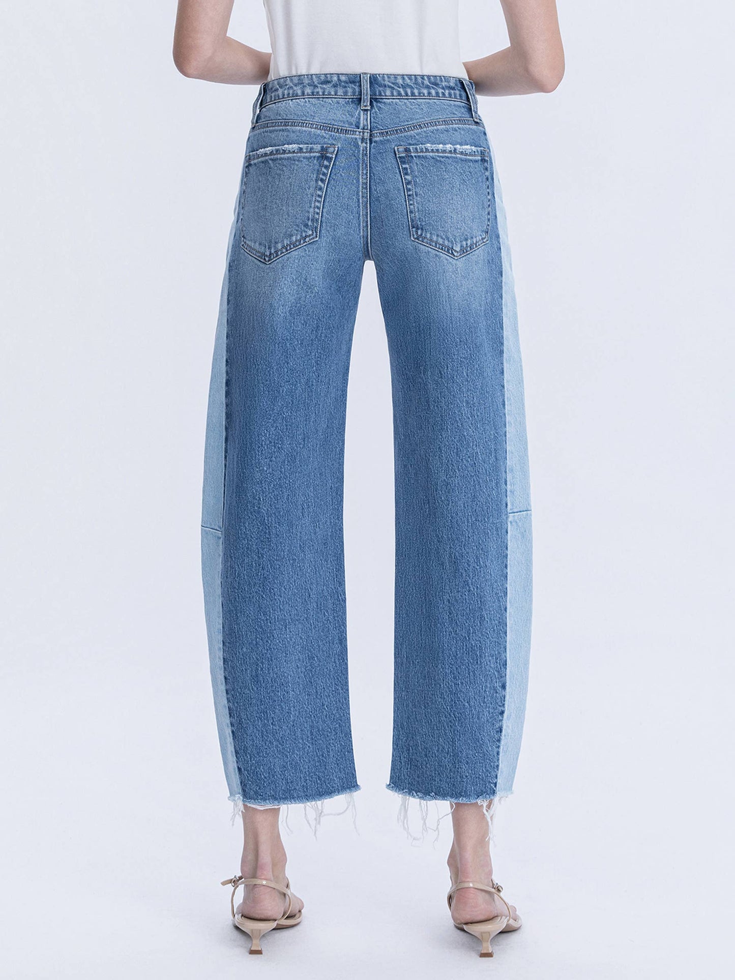 Two Tone Barrel Style Jean