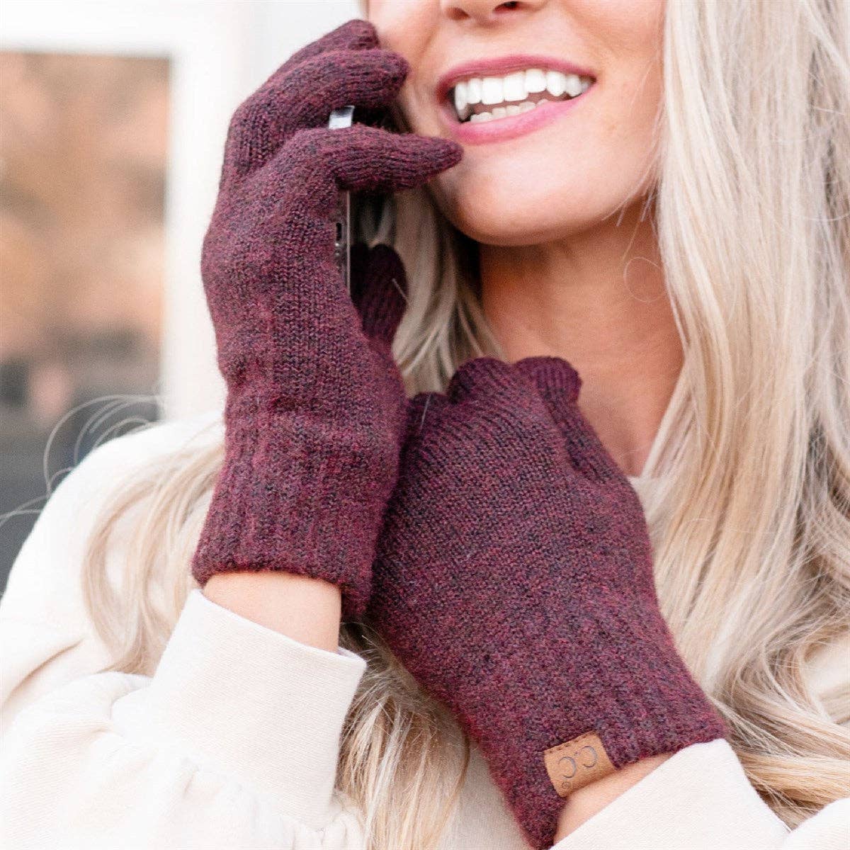 Ultra Soft Recycled Fine Yarn Women's Gloves