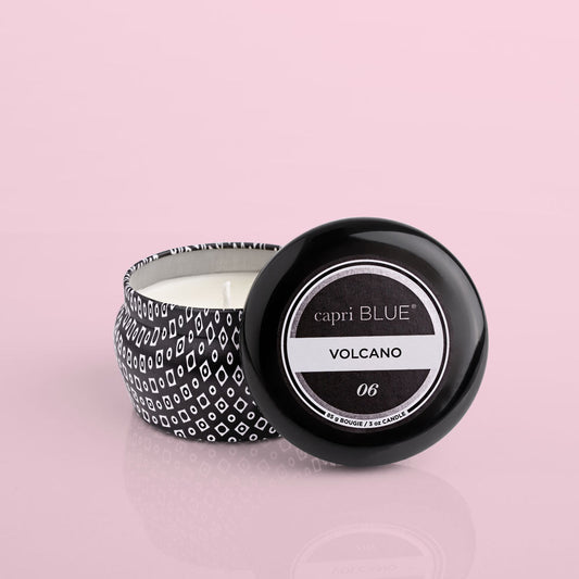 Volcano Sig Black Mini Tin Candle