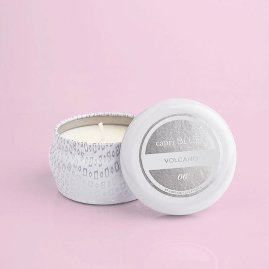Volcano Sig White Mini Tin Candle